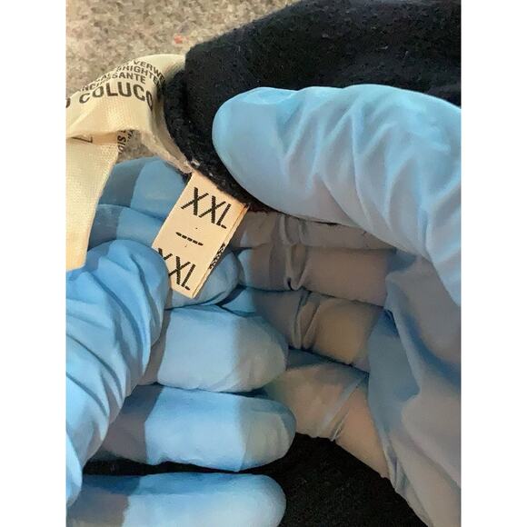 VTG 90s carlo Colucci Navy Blue Red Jumper Sweater Crewneck XXL - Picture 5 of 5